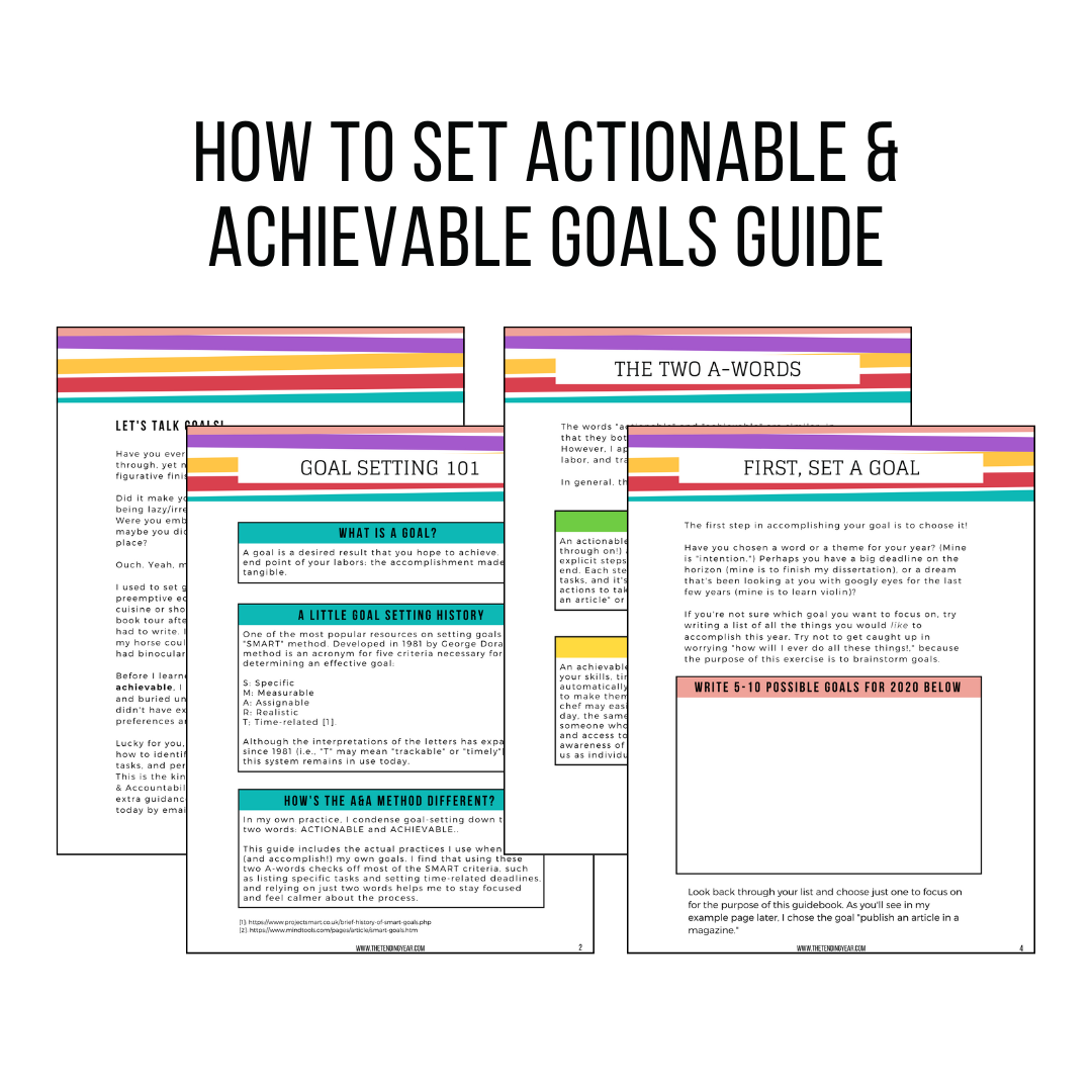 How to Set Actionable and Achievable Goals Guide